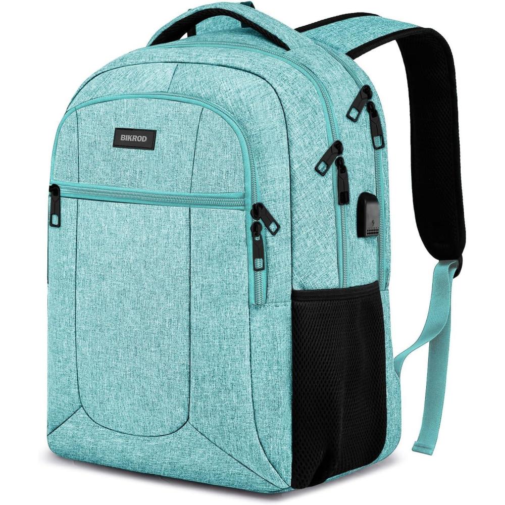 imageBIKROD Backpack for Girls Women School Backpack for Teen Boys Lightweight Casual High School Bookbag Dailyuse Travel Laptop Backpack with USB Charging Port Fits 156 Inch NotebookTeal