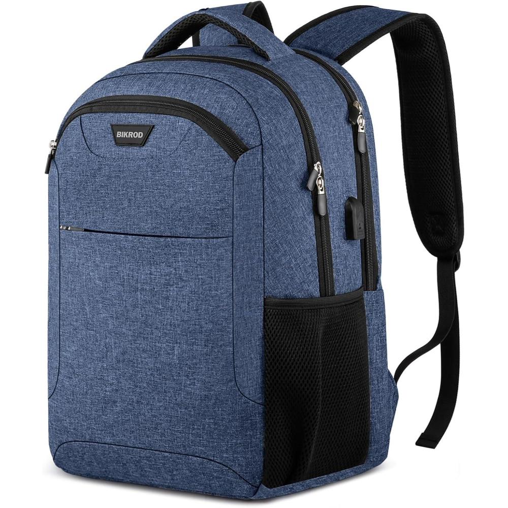 imageLaptop Backpack for Men and Women School Backpack for Teen Boys and Girls Water Resistant Business Lightweight Casual Black Travel Back Pack Gift Fit 173 Inch Laptop with USB Charging Port GreyBlue