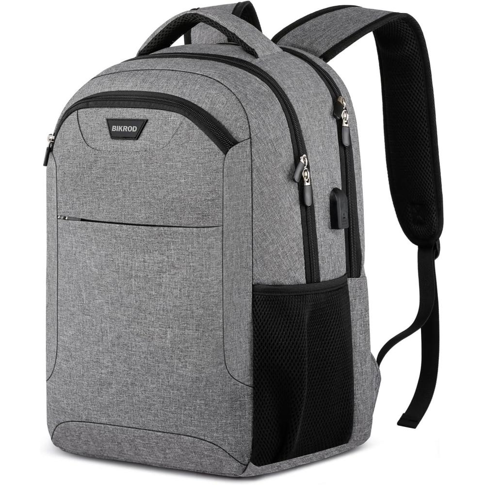 imageLaptop Backpack for Men and Women School Backpack for Teen Boys and Girls Water Resistant Business Lightweight Casual Black Travel Back Pack Gift Fit 173 Inch Laptop with USB Charging Port GreyGrey