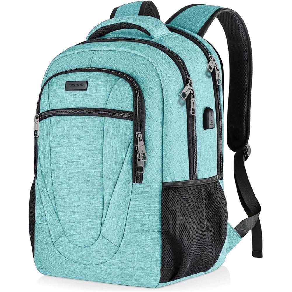 imageTravel Laptop Backpack 17 Inch Extra Large School Backpacks for Teen Boys and Girls Black Water Resistant Women Back Pack Business Men Sturdy Computer Bag with USB Charging Port GiftsTeal