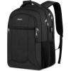 BIKROD Backpack for Girls Women, School Backpack for Teen Boys, Lightweight Casual High School Bookbag, Daily-use Travel Laptop Backpack with USB Charging Port Fits 15.6 Inch Notebook(Black)