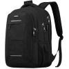 BIKROD Backpack for Men Women, School Backpacks for Teen Boys, Business Anti Theft Sturdy Travel Laptop Backpack with USB Charging Port, Water Resistant 15.6 Inch Computer Bag Gift, Purple(Black)