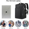 BIKROD Travel Backpack for Women, 45L Extra Large Flight Approved Carry on Backpack, Sturdy Business Men Backpack, 18.4 Laptop Backpack with USB Charger Port & Luggage Sleeve(Black)