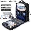 BIKROD Travel Backpack for Women, 45L Extra Large Flight Approved Carry on Backpack, Sturdy Business Men Backpack, 18.4 Laptop Backpack with USB Charger Port & Luggage Sleeve(Black)