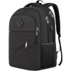 Backpack for Men and Women, School Backpacks for Teen Boys Girls, Water Resistant Sturdy Anti Theft Travel Laptop Backpack, Black Student Bookbag Fits 15.6 Inch Laptop with USB Charging Port, Gifts(Black)