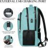 Travel Laptop Backpack, 17 Inch Extra Large School Backpacks for Teen Boys and Girls, Black Water Resistant Women Back Pack, Business Men Sturdy Computer Bag with USB Charging Port, Gifts(Teal)