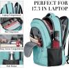 Travel Laptop Backpack, 17 Inch Extra Large School Backpacks for Teen Boys and Girls, Black Water Resistant Women Back Pack, Business Men Sturdy Computer Bag with USB Charging Port, Gifts(Teal)