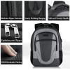 Travel Laptop Backpack, 17 Inch Extra Large School Backpacks for Teen Boys and Girls, Black Water Resistant Women Back Pack, Business Men Sturdy Computer Bag with USB Charging Port, Gifts(Blackgrey)