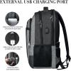 Travel Laptop Backpack, 17 Inch Extra Large School Backpacks for Teen Boys and Girls, Black Water Resistant Women Back Pack, Business Men Sturdy Computer Bag with USB Charging Port, Gifts(Blackgrey)