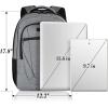 Travel Laptop Backpack, 17 Inch Extra Large School Backpacks for Teen Boys and Girls, Black Water Resistant Women Back Pack, Business Men Sturdy Computer Bag with USB Charging Port, Gifts(Grey)