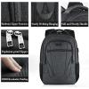 Travel Laptop Backpack, 17 Inch Extra Large School Backpacks for Teen Boys and Girls, Black Water Resistant Women Back Pack, Business Men Sturdy Computer Bag with USB Charging Port, Gifts(Black)