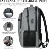 Travel Laptop Backpack, 17 Inch Extra Large School Backpacks for Teen Boys and Girls, Black Water Resistant Women Back Pack, Business Men Sturdy Computer Bag with USB Charging Port, Gifts(Grey)