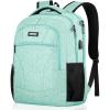 BIKROD Backpack for Boys Men, School Backpack for Teens Girls, Lightweight Casual High School Bookbag, Daily-use Travel Laptop Backpack with USB Charging Port Fits 15.6 Inch Notebook(Teal)