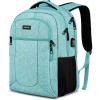 BIKROD Backpack for Girls Women, School Backpack for Teen Boys, Lightweight Casual High School Bookbag, Daily-use Travel Laptop Backpack with USB Charging Port Fits 15.6 Inch Notebook(Teal)