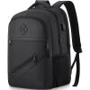 Backpack for Men and Women, School Backpacks for Teen Boys Girls, Water Resistant Sturdy Anti Theft Travel Laptop Backpack, Black Student Bookbag Fits 15.6 Inch Laptop with USB Charging Port, Gifts(Black)