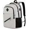 Backpack for Men and Women, School Backpacks for Teen Boys Girls, Water Resistant Sturdy Anti Theft Travel Laptop Backpack, Black Student Bookbag Fits 15.6 Inch Laptop with USB Charging Port, Gifts(Beige)