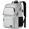 Backpack for School Teen Boys and Girls, School Backpack for Men and Women, Large Kids Bookbag with USB Charging Port Fit 15.6 Inch Laptop/Notebook, Black(Grey)
