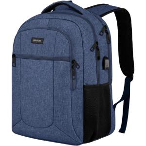 BIKROD Backpack for Girls Women, School Backpack for Teen Boys, Lightweight Casual High School Bookbag, Daily-use Travel Laptop Backpack with USB Charging Port Fits 15.6 Inch Notebook(Blue)