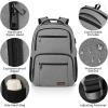 Backpack for Girls Women, School Backpack for Teen Boys, Lightweight Casual High School Bookbag, Daily-use Travel Laptop Backpack with USB Charging Port Fits 15.6 Inch Notebook(Grey)