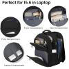 Backpack for Girls Women, School Backpack for Teen Boys, Lightweight Casual High School Bookbag, Daily-use Travel Laptop Backpack with USB Charging Port Fits 15.6 Inch Notebook(Black)