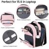 Backpack for Girls Women, School Backpack for Teen Boys, Lightweight Casual High School Bookbag, Daily-use Travel Laptop Backpack with USB Charging Port Fits 15.6 Inch Notebook(Pink)