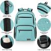 Backpack for Girls Women, School Backpack for Teen Boys, Lightweight Casual High School Bookbag, Daily-use Travel Laptop Backpack with USB Charging Port Fits 15.6 Inch Notebook(Teal)