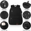 Backpack for Girls Women, School Backpack for Teen Boys, Lightweight Casual High School Bookbag, Daily-use Travel Laptop Backpack with USB Charging Port Fits 15.6 Inch Notebook(Black)