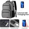 Backpack for Girls Women, School Backpack for Teen Boys, Lightweight Casual High School Bookbag, Daily-use Travel Laptop Backpack with USB Charging Port Fits 15.6 Inch Notebook(Grey)
