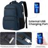 Backpack for Girls Women, School Backpack for Teen Boys, Lightweight Casual High School Bookbag, Daily-use Travel Laptop Backpack with USB Charging Port Fits 15.6 Inch Notebook(Blue)
