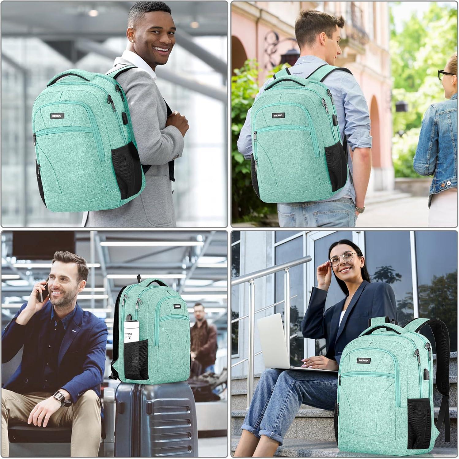 imageBackpack for Men and Women Backpacks for School Teen Boys Colleges Water Resistant Back Pack with USB Charging Port Sturdy Computer Bag Gifts Fits 156 Inch Laptop BlackTeal