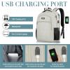 Backpack for Men and Women, Backpacks for School Teen Boys, Colleges Water Resistant Back Pack with USB Charging Port, Sturdy Computer Bag Gifts Fits 15.6 Inch Laptop, Black(Beige)