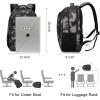 Backpack for Men and Women, Backpacks for School Teen Boys, Colleges Water Resistant Back Pack with USB Charging Port, Sturdy Computer Bag Gifts Fits 15.6 Inch Laptop, Black(Camouflage)