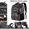 Backpack for Men and Women, Backpacks for School Teen Boys, Colleges Water Resistant Back Pack with USB Charging Port, Sturdy Computer Bag Gifts Fits 15.6 Inch Laptop, Black(Camouflage)