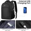 Backpack for Men and Women, Backpacks for School Teen Boys, Colleges Water Resistant Back Pack with USB Charging Port, Sturdy Computer Bag Gifts Fits 15.6 Inch Laptop, Black(Black)