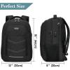 Backpack for Men and Women, School Backpack for Teen Boys, Sturdy Travel Laptop Backpack with USB Charging Port Fits 15.6 Inch Laptop, Water Resistant College Computer Bag Gift Adult Hiking, Black