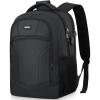 Backpack for Men and Women, Backpacks for School Teen Boys, Colleges Water Resistant Back Pack with USB Charging Port, Sturdy Computer Bag Gifts Fits 15.6 Inch Laptop, Black(Black)