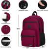 BIKROD Backpack for Boys Men, School Backpack for Teens Girls, Lightweight Casual High School Bookbag, Daily-use Travel Laptop Backpack Fits 15.6 Inch Notebook(Red)