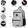 BIKROD Backpack for Boys Men, School Backpack for Teens Girls, Lightweight Casual High School Bookbag, Daily-use Travel Laptop Backpack Fits 15.6 Inch Notebook(Grey)