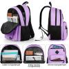 BIKROD Backpack for Boys Men, School Backpack for Teens Girls, Lightweight Casual High School Bookbag, Daily-use Travel Laptop Backpack Fits 15.6 Inch Notebook(Purple)