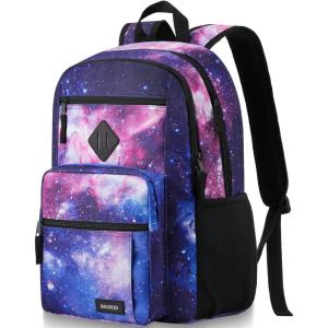 BIKROD Backpack for Boys Men, School Backpack for Teens Girls, Lightweight Casual High School Bookbag, Daily-use Travel Laptop Backpack Fits 15.6 Inch Notebook(Starrysky)