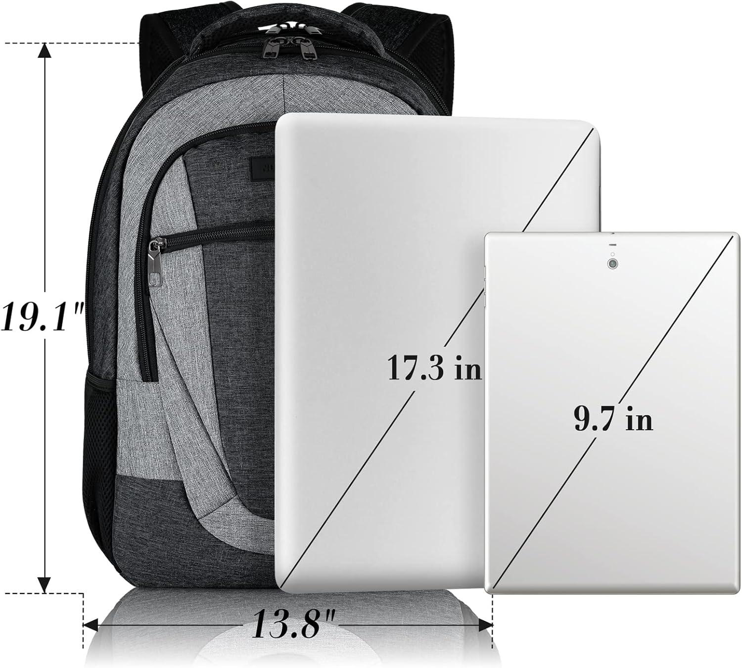 imageBIKROD Backpack for Women and Men Extra Large School Backpacks for Teens Water Resistant Back Pack Fits 17 Inch Laptop Business Anti Theft Sturdy Computer Bag Gifts PurpleBlackgrey