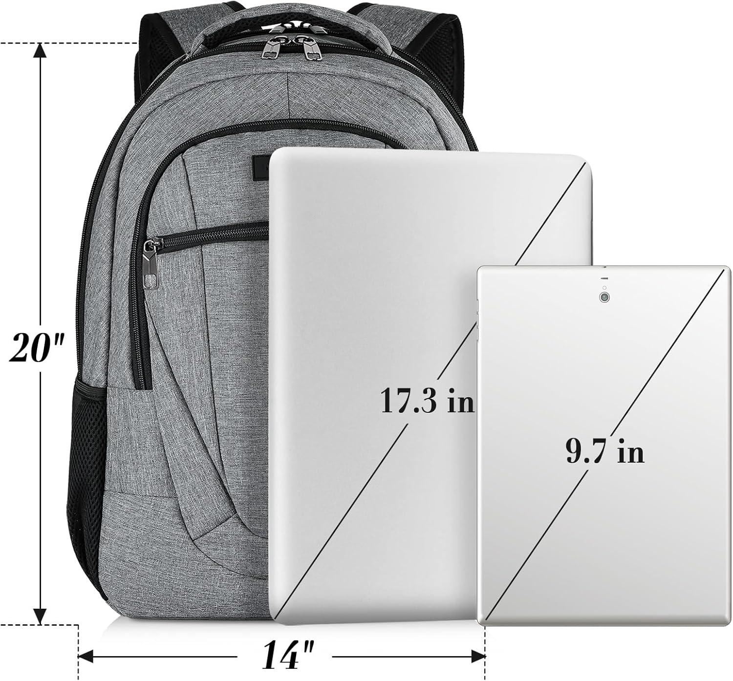 imageBIKROD Backpack for Women and Men Extra Large School Backpacks for Teens Water Resistant Back Pack Fits 17 Inch Laptop Business Anti Theft Sturdy Computer Bag Gifts PurpleGrey