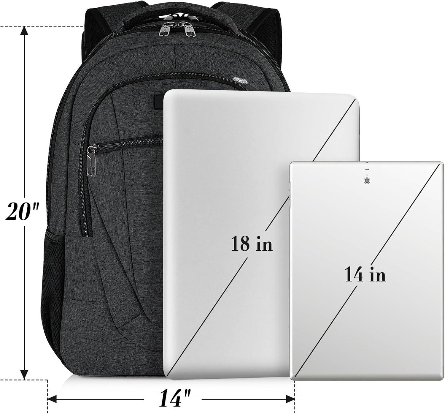 imageBIKROD Backpack for Women and Men Extra Large School Backpacks for Teens Water Resistant Back Pack Fits 17 Inch Laptop Business Anti Theft Sturdy Computer Bag Gifts PurpleBlack
