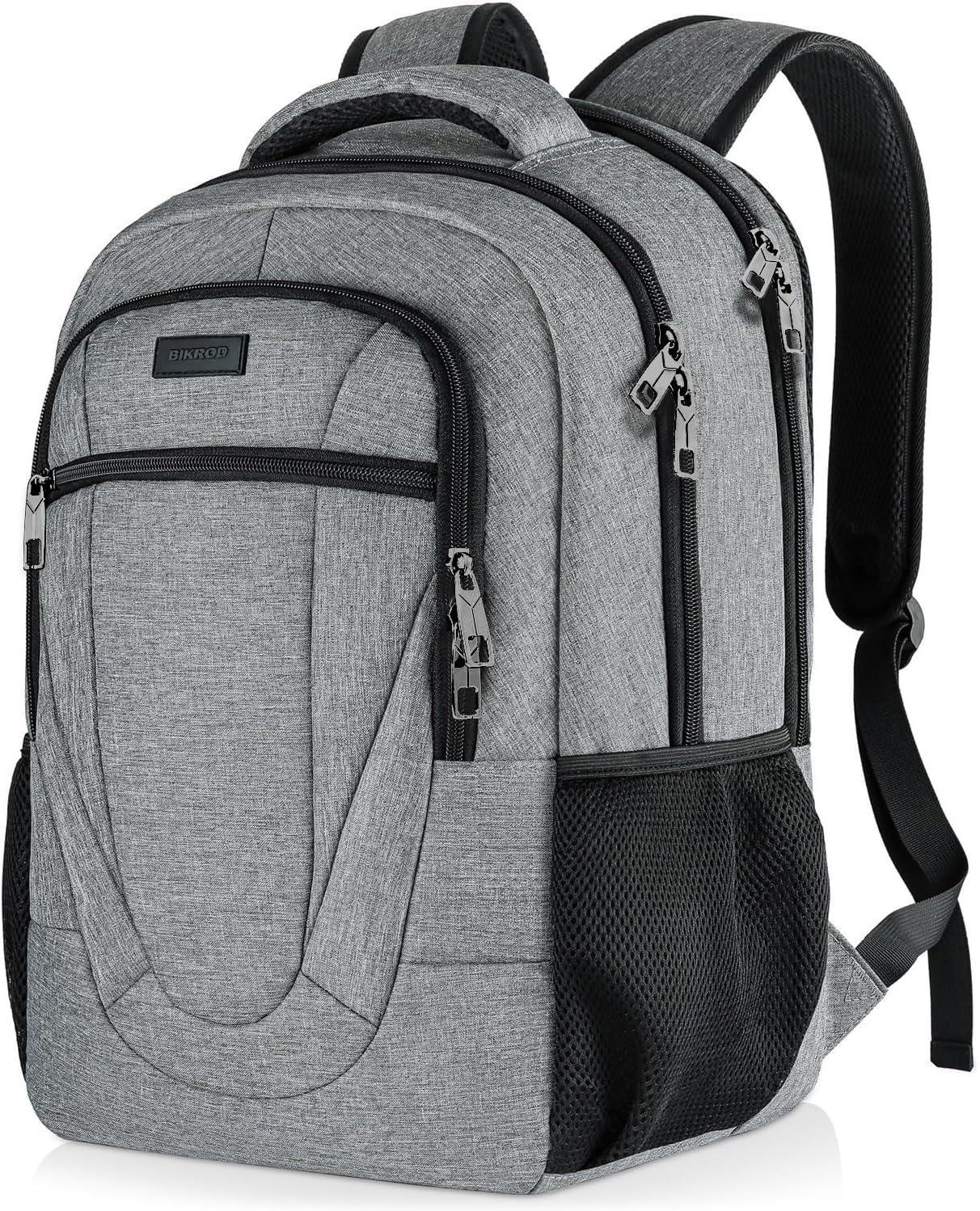 imageBIKROD Backpack for Women and Men Extra Large School Backpacks for Teens Water Resistant Back Pack Fits 17 Inch Laptop Business Anti Theft Sturdy Computer Bag Gifts PurpleGrey