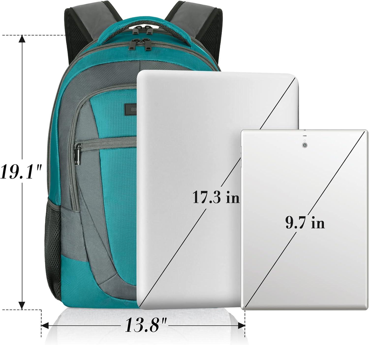 imageBIKROD Backpack for Women and Men Extra Large School Backpacks for Teens Water Resistant Back Pack Fits 17 Inch Laptop Business Anti Theft Sturdy Computer Bag Gifts PurpleGreengrey