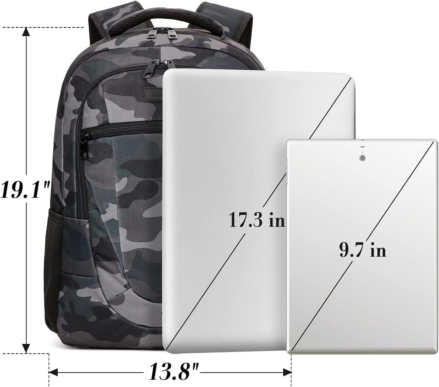 imageBIKROD Unisex Rose Laptop Backpack Suitable for College Students 17inch Laptop Compartment Spacious Interior USB Charging Port AntiTheft Design Comfortable Back PanelCamouflage