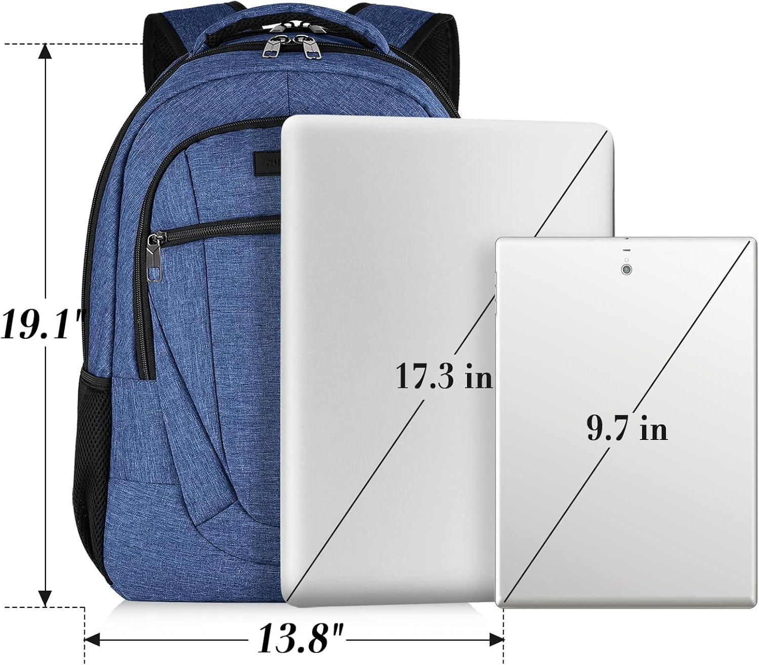 imageBIKROD Unisex Rose Laptop Backpack Suitable for College Students 17inch Laptop Compartment Spacious Interior USB Charging Port AntiTheft Design Comfortable Back PanelBlue
