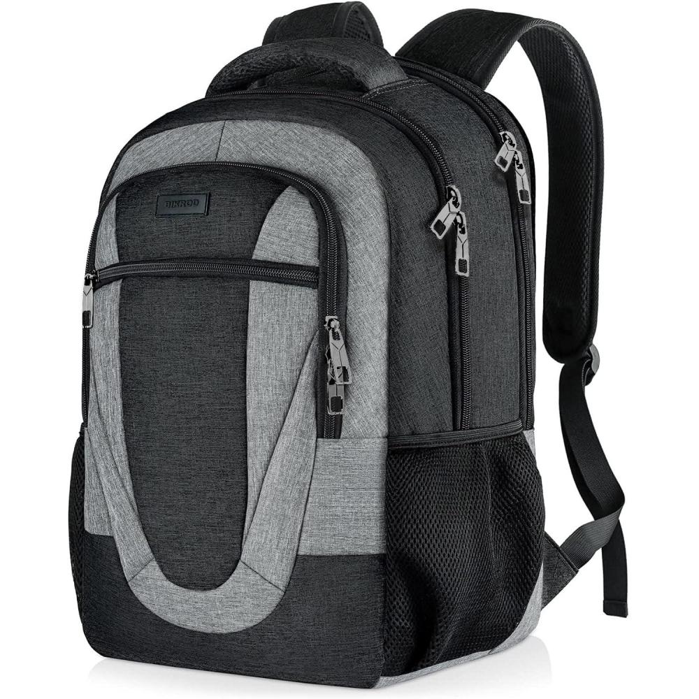 imageBIKROD Backpack for Women and Men Extra Large School Backpacks for Teens Water Resistant Back Pack Fits 17 Inch Laptop Business Anti Theft Sturdy Computer Bag Gifts PurpleBlackgrey