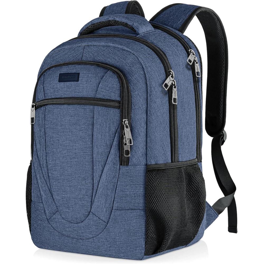 imageBIKROD Backpack for Women and Men Extra Large School Backpacks for Teens Water Resistant Back Pack Fits 17 Inch Laptop Business Anti Theft Sturdy Computer Bag Gifts PurpleBlue
