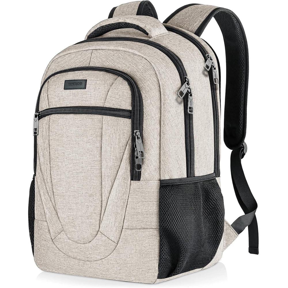 imageBIKROD Backpack for Women and Men Extra Large School Backpacks for Teens Water Resistant Back Pack Fits 17 Inch Laptop Business Anti Theft Sturdy Computer Bag Gifts PurpleBeige